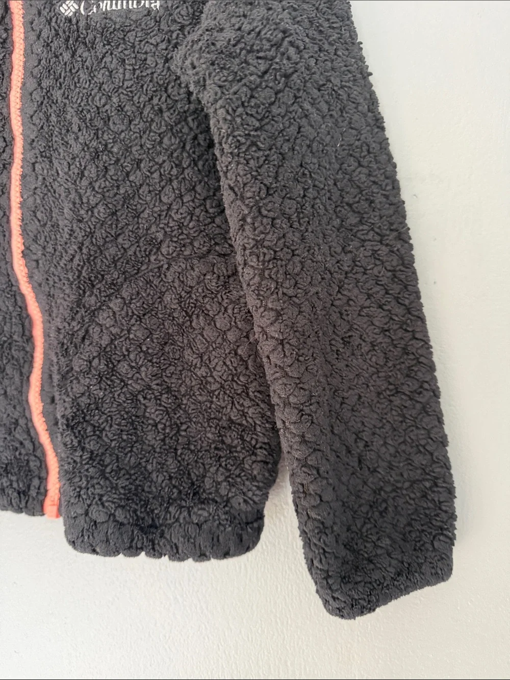 Columbia Girls' Fire Side Sherpa Full Zip Fleece Jacket Black Size XS 6/7